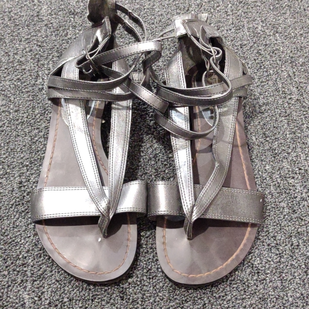 Silver sandals